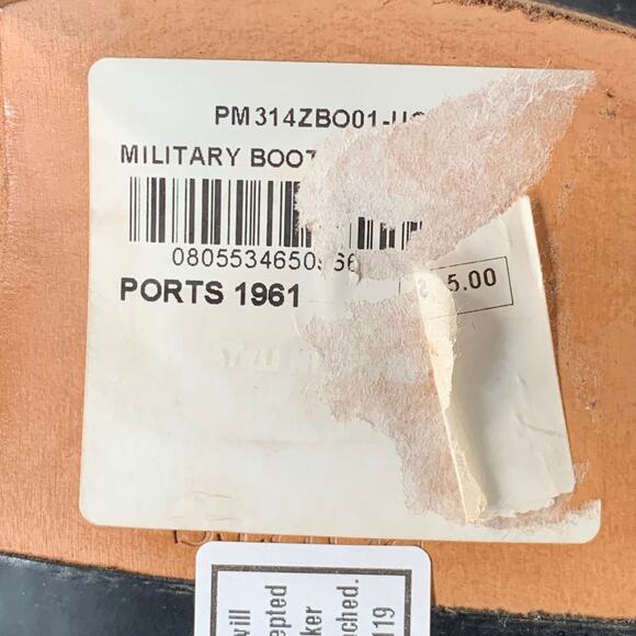 PORTS 1961 Size 11 Black Brown Leather Lace-Up Zipper Boots - Picture 9 of 9